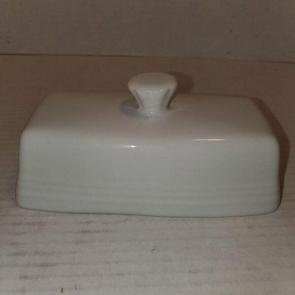 Fiestaware Fiesta CERAMIC Butter Dish Lid Cover Top Extra Large White - Picture 5 of 13